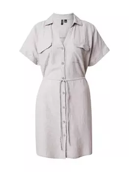 Платье-рубашка VERO MODA VMLINN, светло-серый