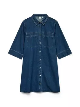 Платье-рубашка VERO MODA VMMIGGA, синий деним