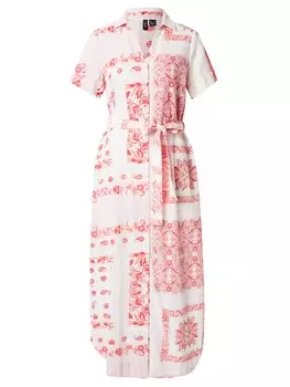 Платье-рубашка VERO MODA VMMILAN OMIA, красный
