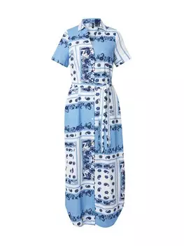 Платье-рубашка VERO MODA VMMILAN OMIA, цвет marine blue/Light blue