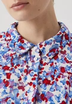 Платье-рубашка Viala Midi Dress VILA, цапля/синий/кабаре