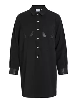 Платье рубашка VILA Shirt Dress, черный