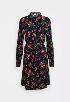 Платье-рубашка VILA, темно-синий