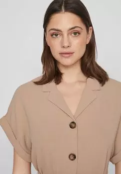 Платье-рубашка Vimathilda Shirt Dress VILA, кукурузный стебель