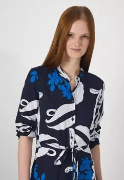 Платье-рубашка Vmeasy 3/4 Long Vero Moda, темно-синий