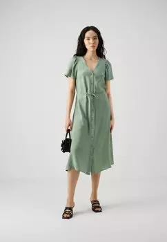 Платье-рубашка Vmjosie Shirt Dress Vero Moda, зеленый