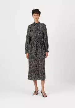 Платье-рубашка VMLYDIAS LONG SHIRT DRESS WVN Vero Moda, черный