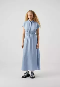 Платье-рубашка VMMELONY LONG TIE DRESS Vero Moda, синий