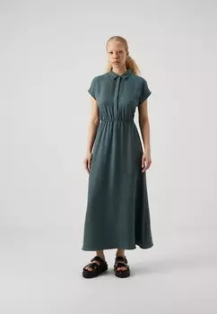 Платье-рубашка Vmmelony Long Tie Dress Vero Moda, бальзамический зеленый