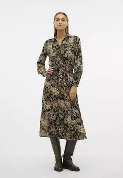 Платье-рубашка VMOFREYA LANGES Vero Moda, цвет Tan
