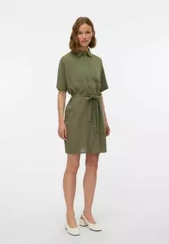 Платье-рубашка VMTHEA KURZES Vero Moda, зеленый