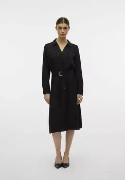 Платье-рубашка VMVICA Vero Moda, черный