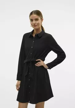 Платье-рубашка VMVILJA Vero Moda, черный