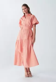 Платье-рубашка VONNE MIDI ST MRLO, коралловый