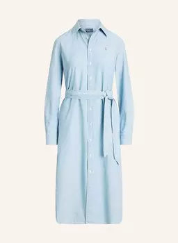 Платье-Рубашка в джинсовом стиле Polo Ralph Lauren, голубой
