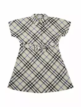 Платье-рубашка в клетку Burberry, мультиколор