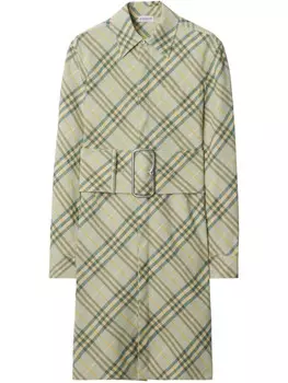Платье-рубашка в клетку Burberry, нейтральный