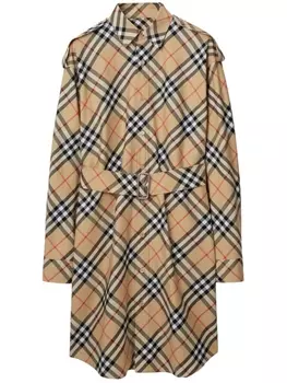 Платье-рубашка в клетку Vintage Check Burberry, коричневый