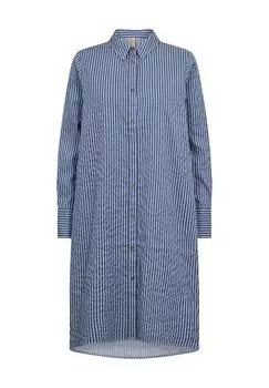 Платье-рубашка, в полоску, для женщин SOYACONCEPT, цвет Medium Blue
