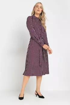 Платье рубашка в полоску Long Tall Sally, красный