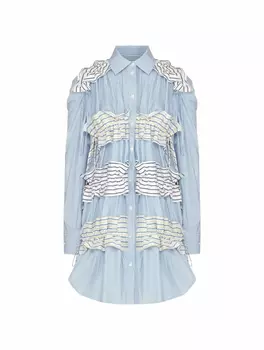 Платье-рубашка в полоску MSGM