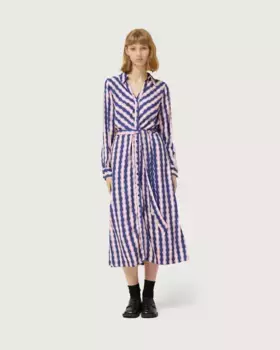 Платье-рубашка в полоску с принтом Compaa Fantstica, мультиколор