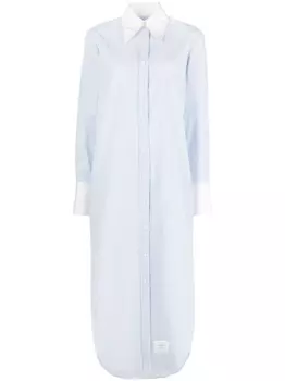 Платье-рубашка в полоску Thom Browne, синий