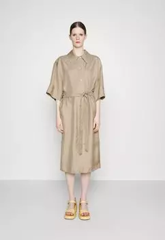 Платье-рубашка в серо-коричневую клетку Libertine-Libertine