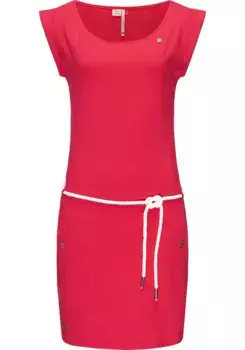 Платье-рубашка в стиле Ragwear "Tag", легкое трикотажное платье в крапинку, цвет Beere