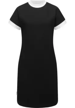 Платье-рубашка в стиле рэгвир "Katchi Solid", стильное летнее платье в стиле рубашки Ragwear, черный