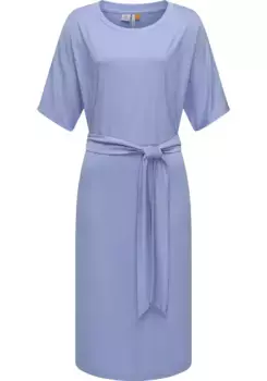 Платье-рубашка в стиле рэгвир "Паллерма", стильное летнее платье с завязкой на талии Ragwear, синий