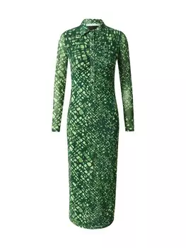 Платье-рубашка Warehouse, цвет Green/Light green