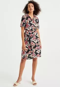 Платье-рубашка WE Fashion, черный