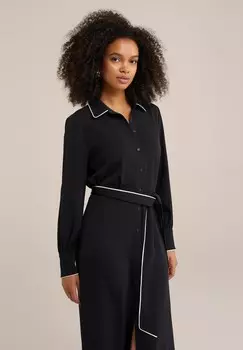 Платье-рубашка WE Fashion, черный