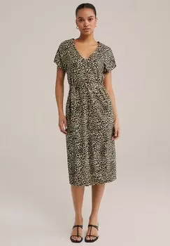 Платье-рубашка WE Fashion, коричневый