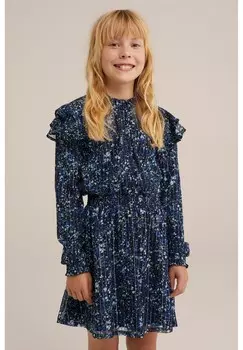 Платье-рубашка WE Fashion, темно-синий