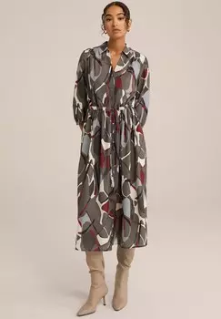 Платье-рубашка WE Fashion, зеленый