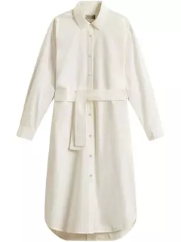 Платье-рубашка Woolrich с поясом, белый