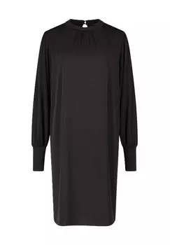 Платье-рубашка, воротник стойка, длинный рукав, женское Zero, цвет 9105 Black Beauty