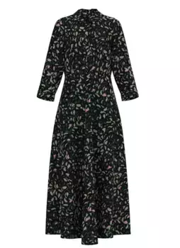 Платье-рубашка Y.A.S "YASSAVANNA LONG SHIRT DRESS", с рукавами 3/4, зеленый