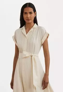 Платье-рубашка YARALLE SHORT SLEEVE DAY DRESS Lauren Ralph Lauren, кремовый