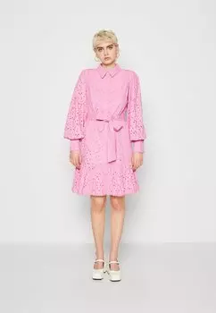 Платье-рубашка YAS, фиолетовый