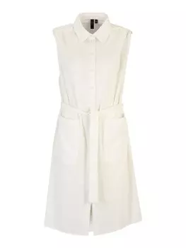 Платье рубашка YAS Petite Shirt Dress SWATIA, белый