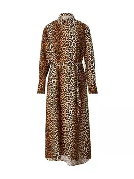 Платье рубашка YAS Shirt Dress YASKaya, карамельный