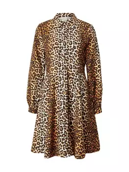 Платье-рубашка YAS YASKAYA, коричневый