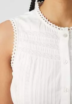 Платье-рубашка Yasrilo Long Dress YAS, звездно-белое