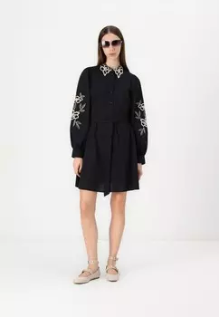 Платье-рубашка YASSYMELLE SHIRT DRESS YAS, черный