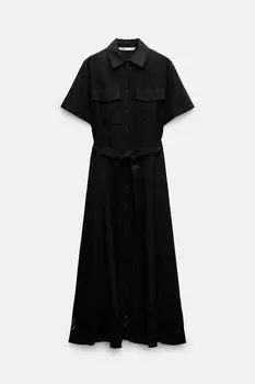 Платье - рубашка Zara ZW Collection, черный