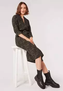 Платье-рубашка ZIP FRONT MIDI Apricot, зеленый