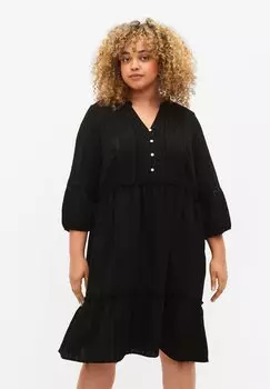 Платье-рубашка Zizzi, черный